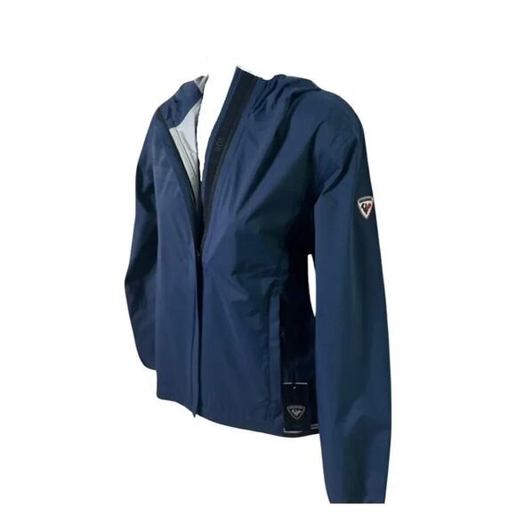 Women's Rossignol SKPR 2.5L Rain Jacket Dark Navy Size Small - Picture 1 of 9